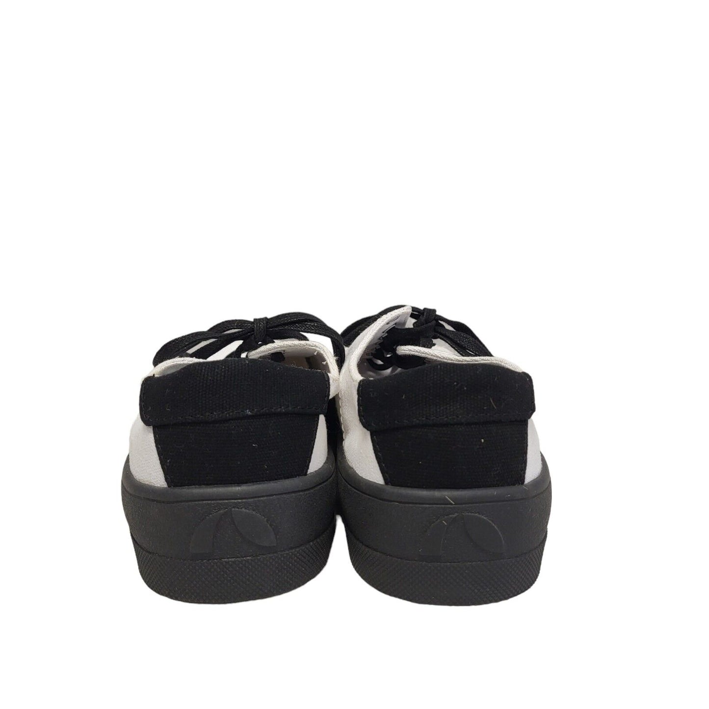 Roscomar White Black Canvas Casual Trainers Men's  Uk Size 8