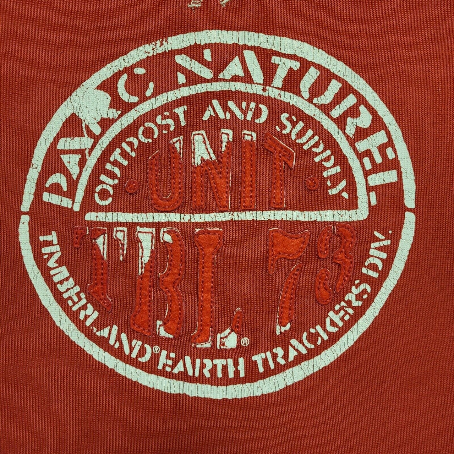 Timberland Red Y2k Parc Nature Crew Neck Sweatshirt Uk Men's Size Small