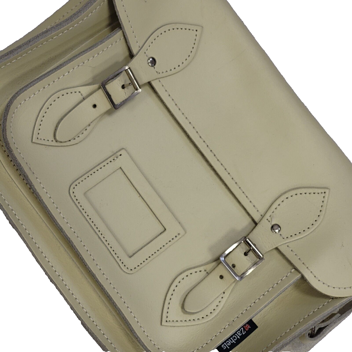 Zatchels Light Green Leather Pink Satchel Shoulder Bag Uk Women's 12" x 10"