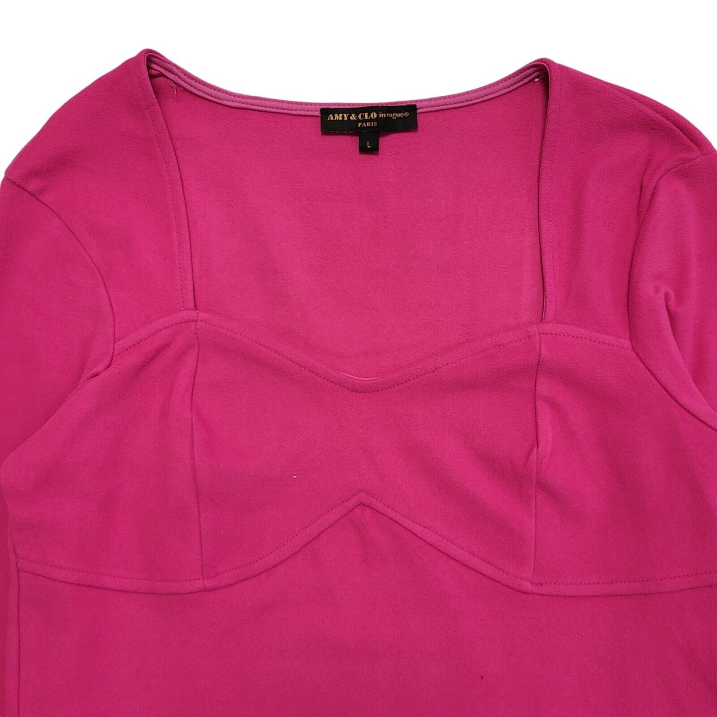 Amy & Clo Vintage 90's Pink Long Sleeve Top Womens UK Size L