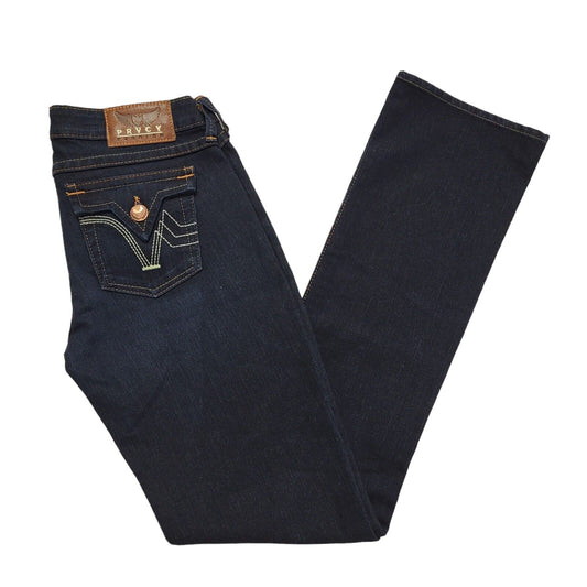PRVCY Vintage 90s Dark Blue Bootcut Denim Jeans Women's Size 10 W29 L34