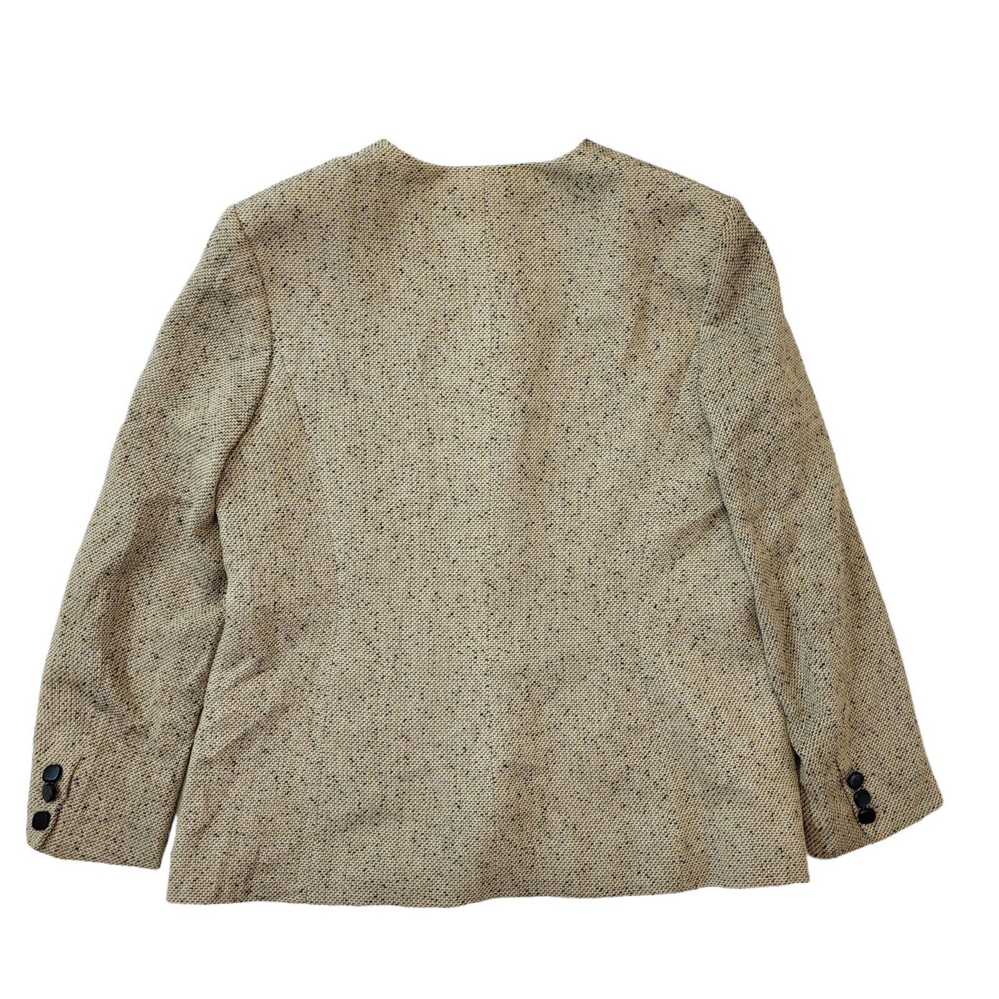 Jaeger 80s Vintage Beige Button Up Blazer Jacket Women's Size 16