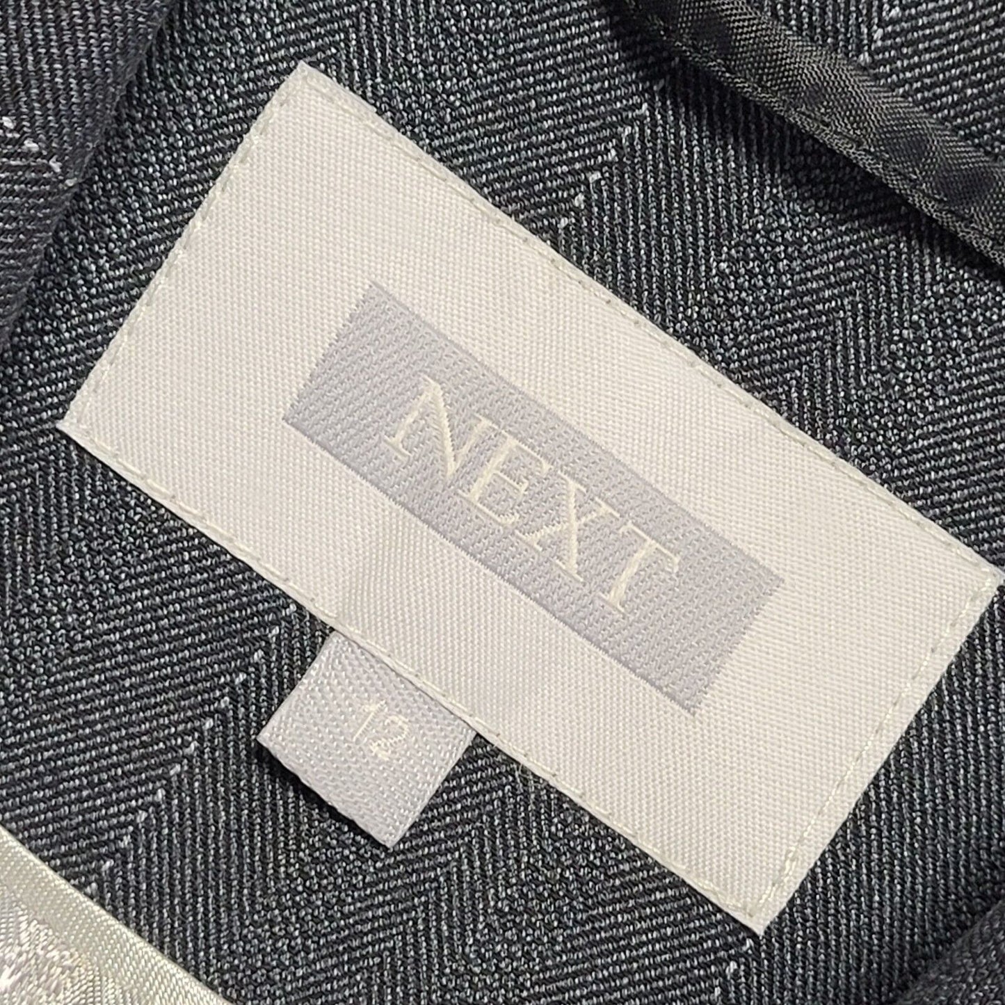 Next Y2K Vintage Grey Pinstriped Trousers Suit Women's Size 12 W30 L31