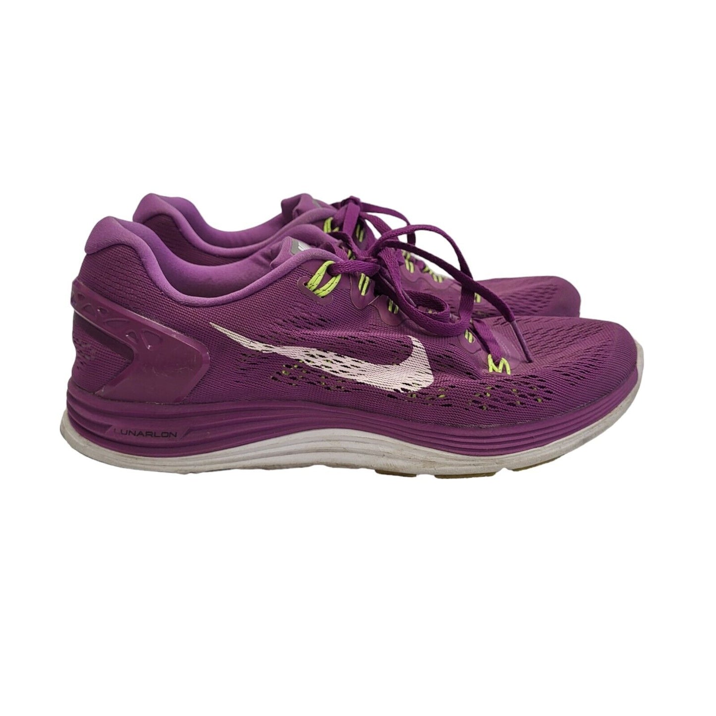 Nike Lunarglide Purple Lace-up Sports Casual Trainers Uk Women's Size 6