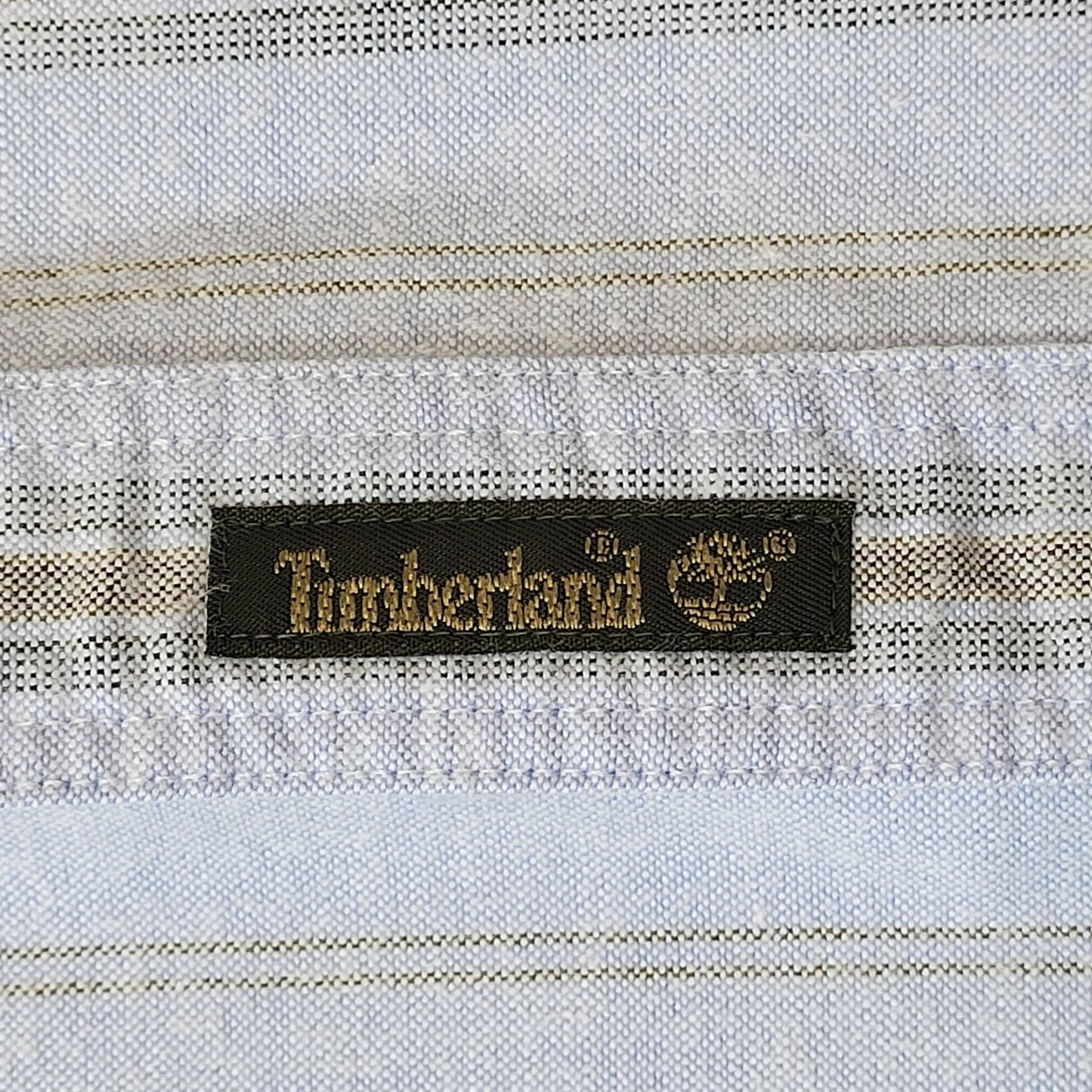 Timberland Y2K Blue Striped Shirt Men's Size Large Eu 54