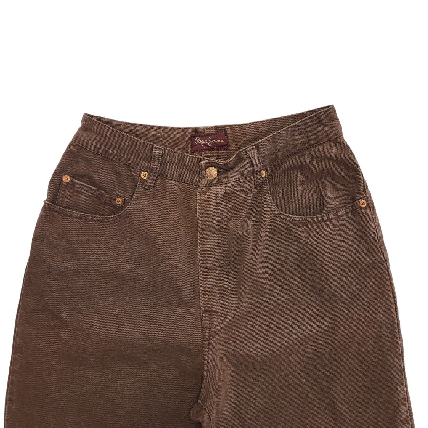 Pepe Jeans 90s Brown High Waist Denim Jeans Uk Women's Size 10 W28 L31