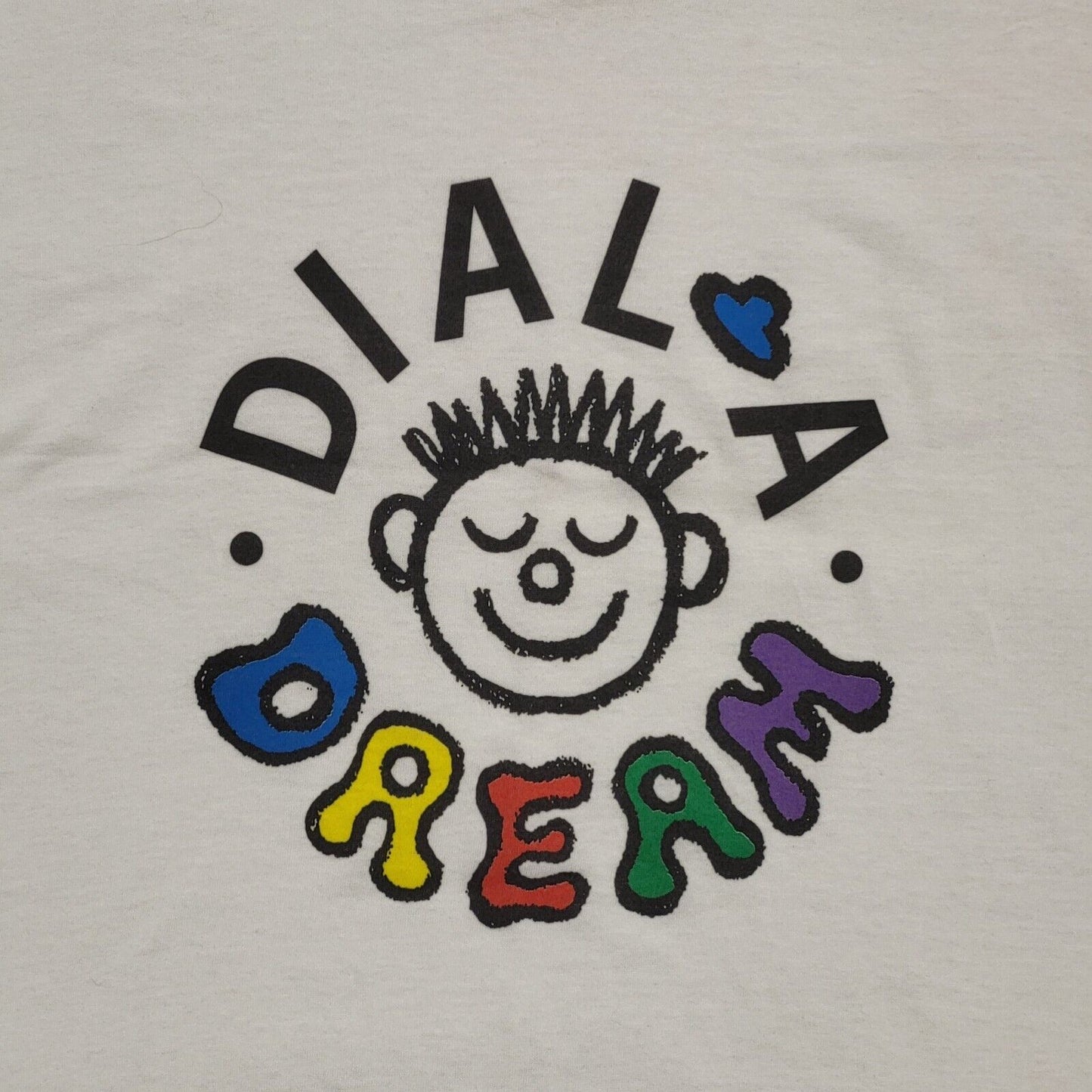 Screen Stars 90s Vintage White Dial a Dream Single Stitch T-Shirt Mens Size XL