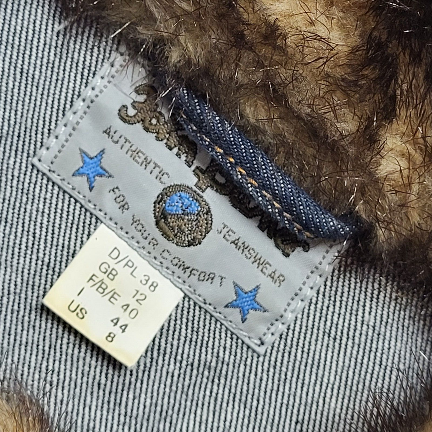 John Bamer Y2k Vintage Dark Blue Denim Jacket Uk Women's Size 12