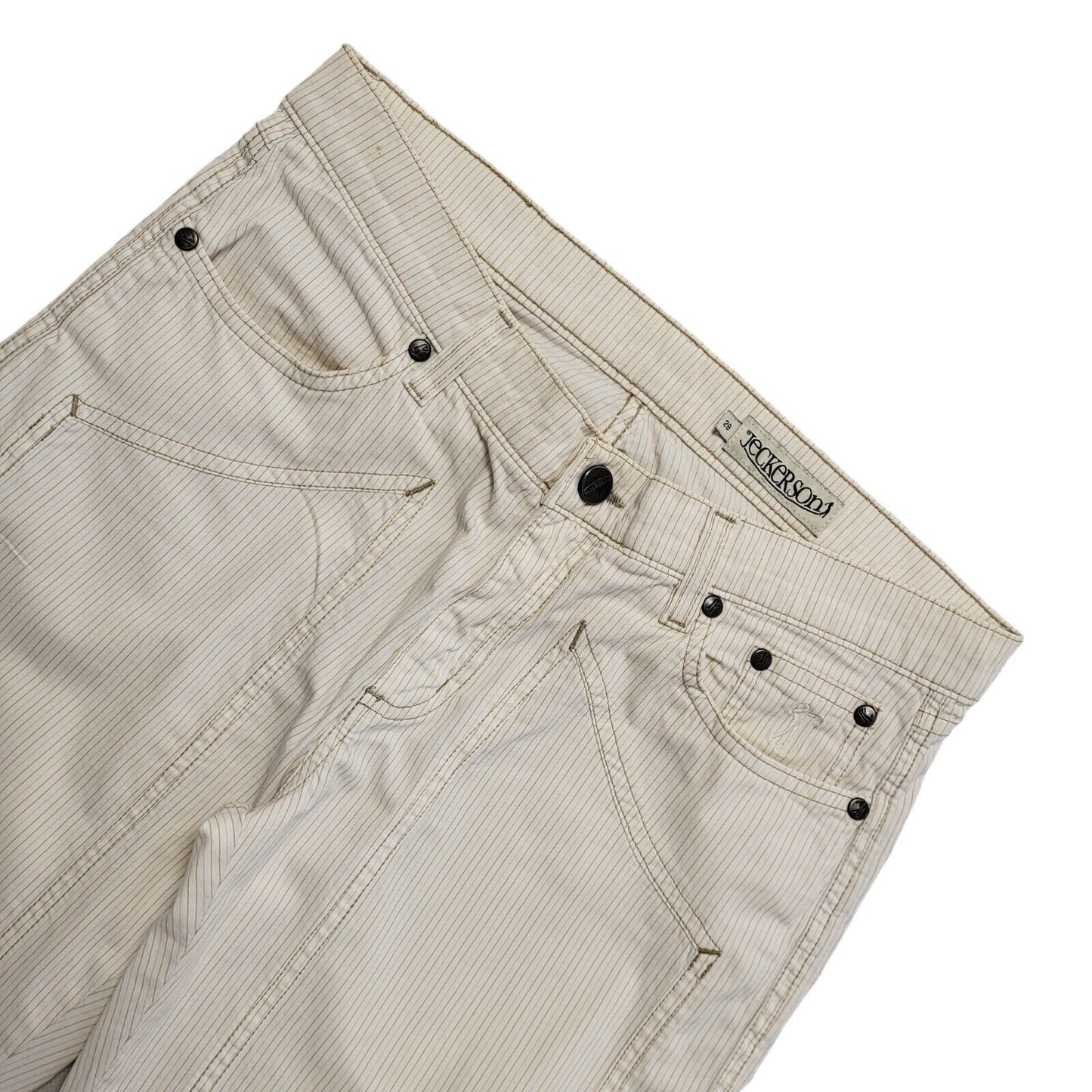 Jeckerson Vintage 90s Beige Straight Denim Jeans Women's Size 10 W28 L28