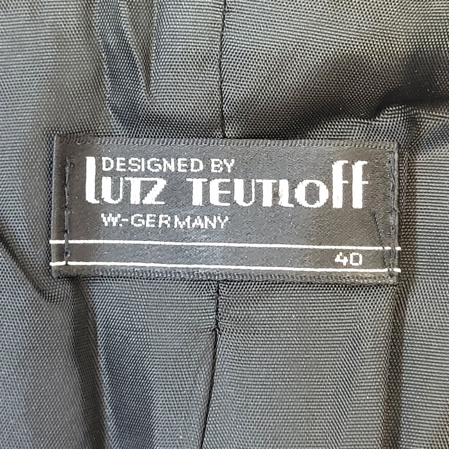 Lutz Teutloff Vintage 80s Black & White Check Blazer Jacket Womens Size 14