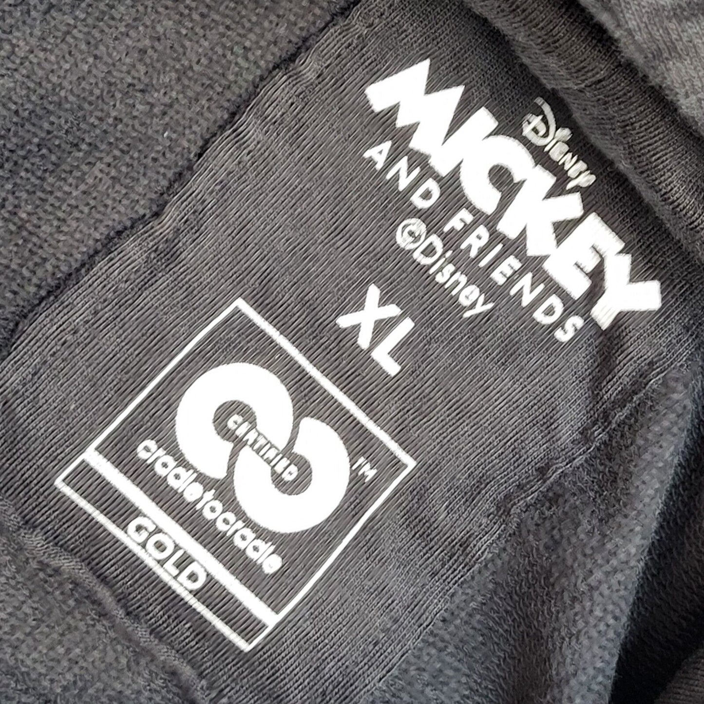 Mickey & Friends Black Pullover Over-sized Sweatshirt Hoodie UK Women's Size XL