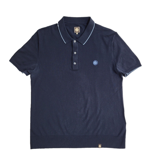 Pretty Green Y2K Blue Short Sleeve Polo Top Men's UK Size M