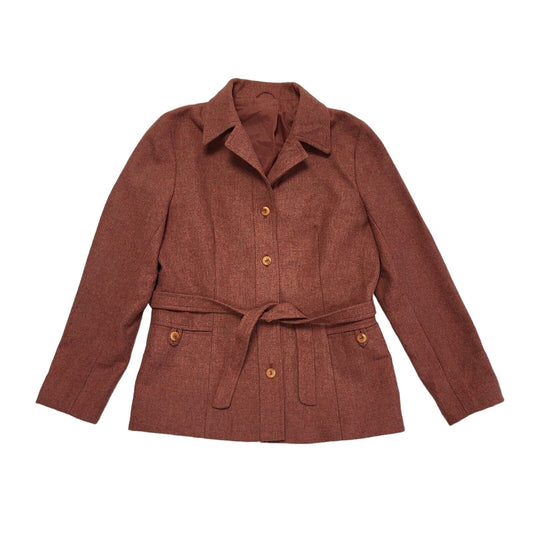 Murray Brothers Vintage 80s Pink Button Wool Jacket Uk Women's Size 12