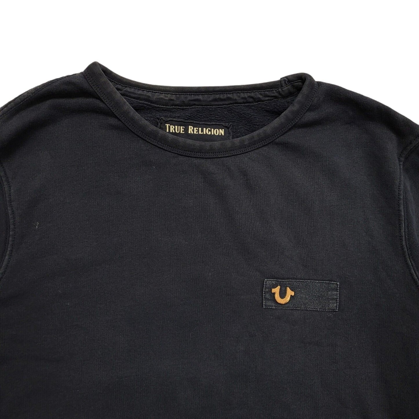 True Religion Y2K Navy Blue Round Neck Sweatshirt Uk Men's Size Large
