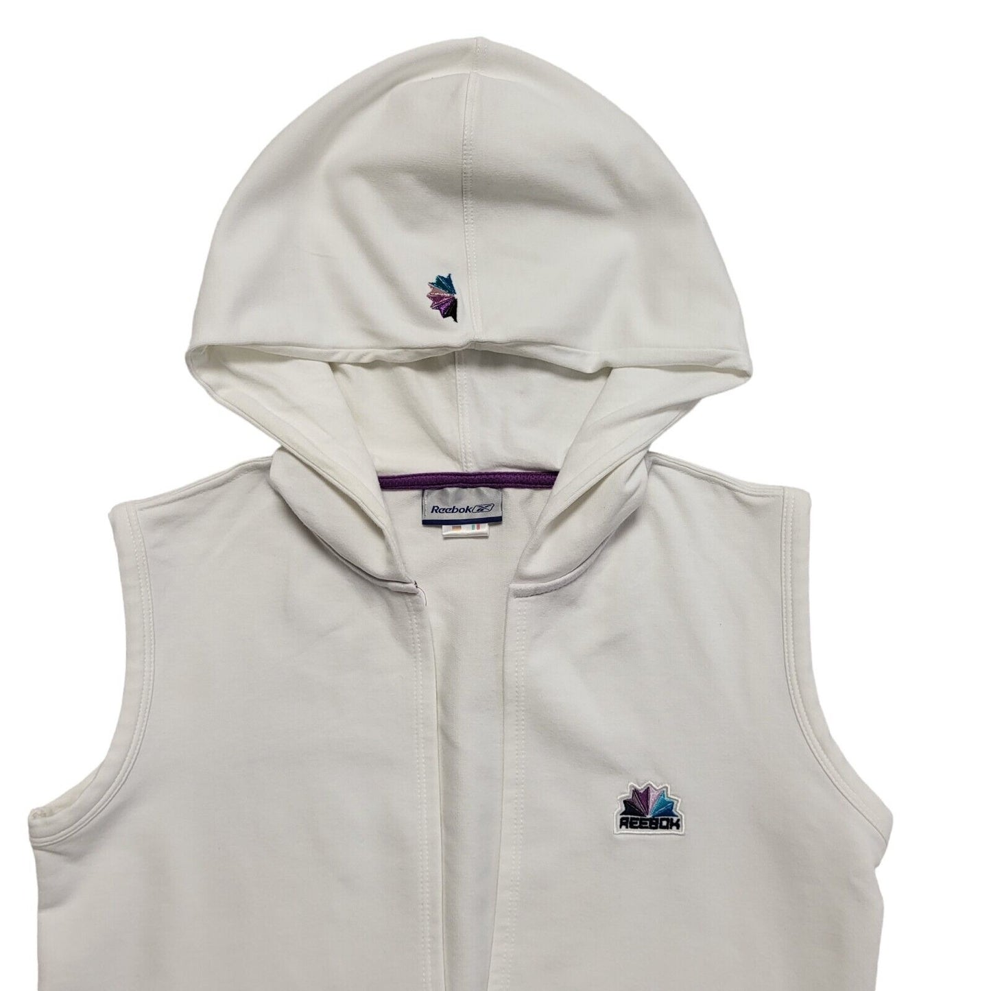 Reebok Vintage Y2K White Drawstring Hoodie Women's Size M
