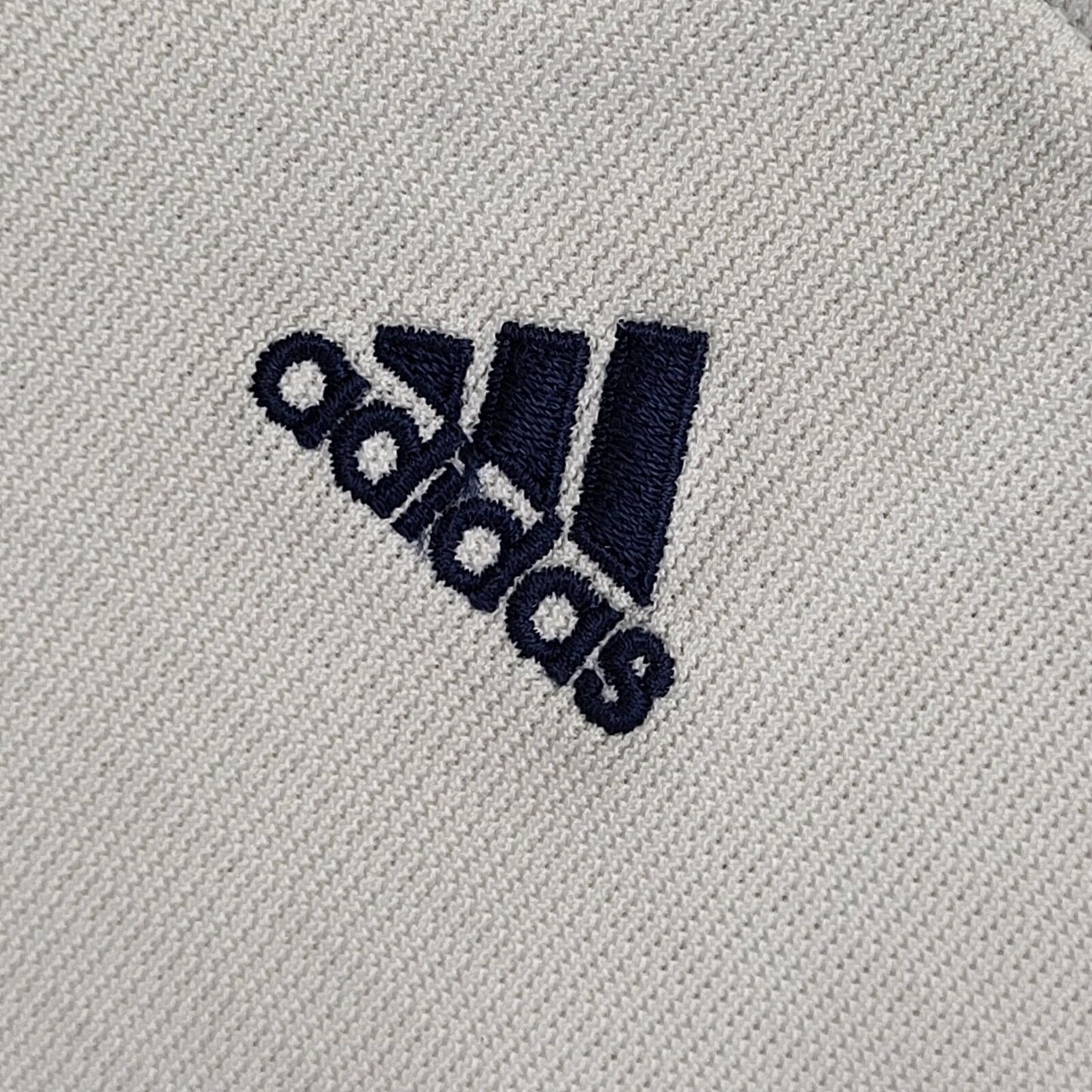 Adidas Vintage 90s White & Blue Collared Polo Shirt Uk Women's Size 14