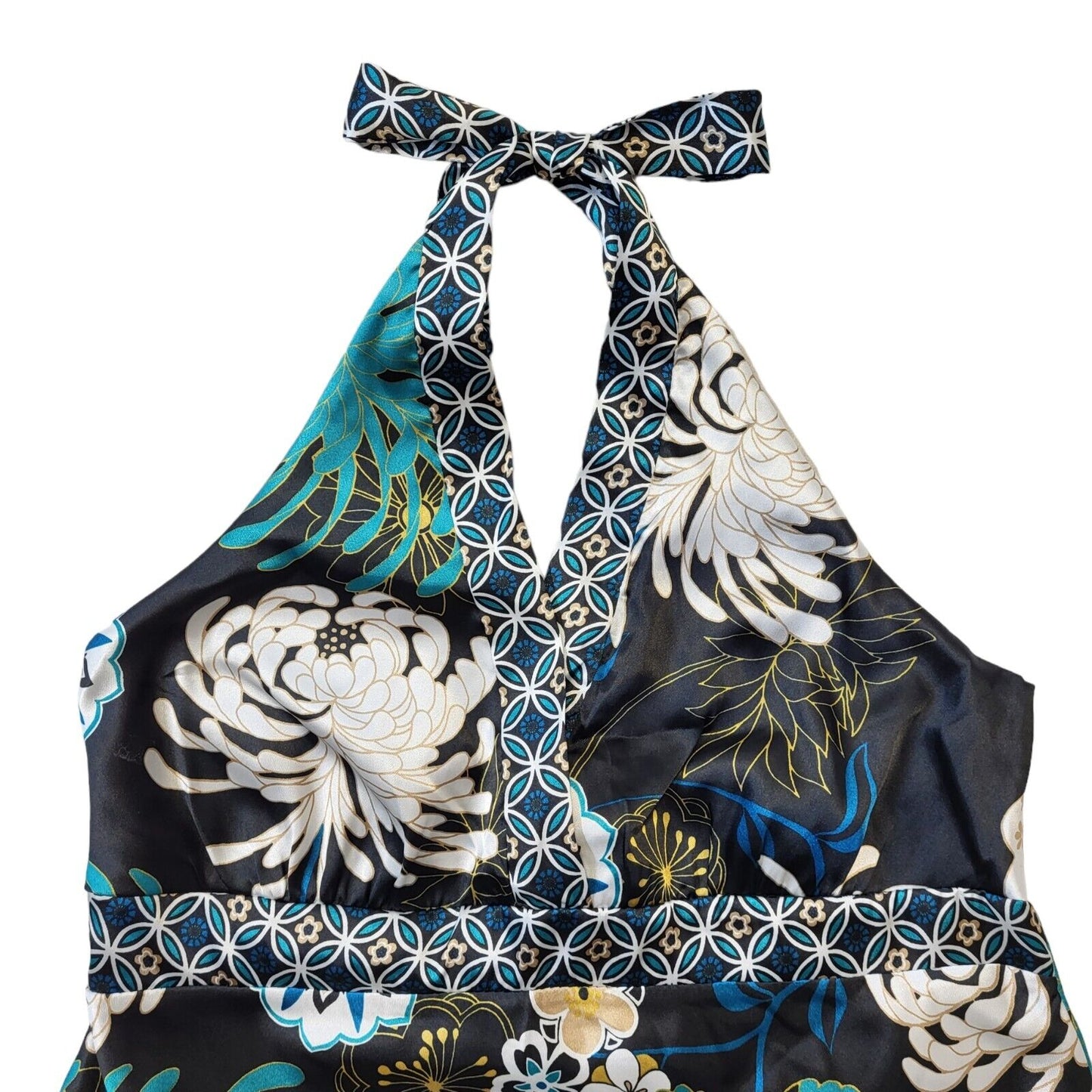 New Look Y2K Floral Halter Neck Party Top Women's 14