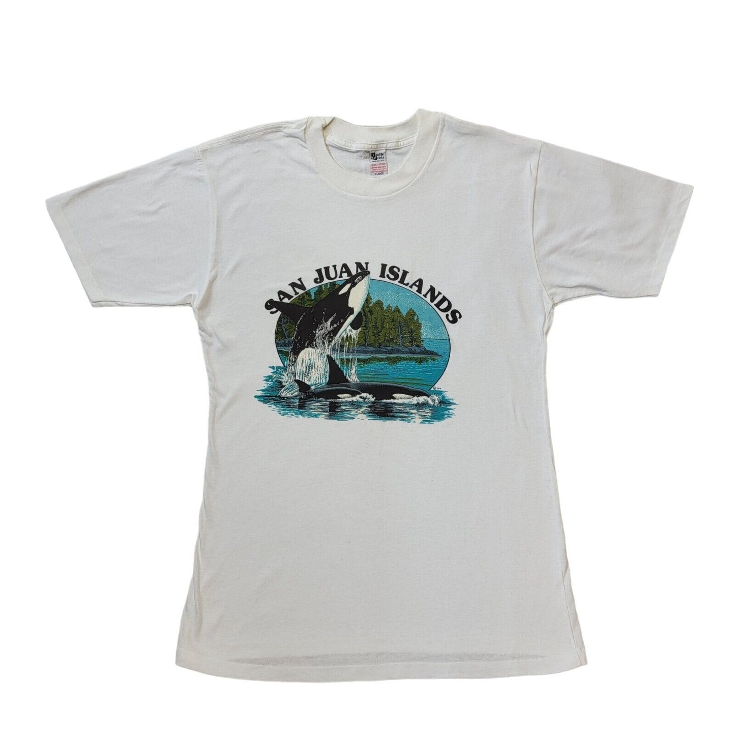 Vintage 90's White San Juan Islands T-Shirt Men's Size XL