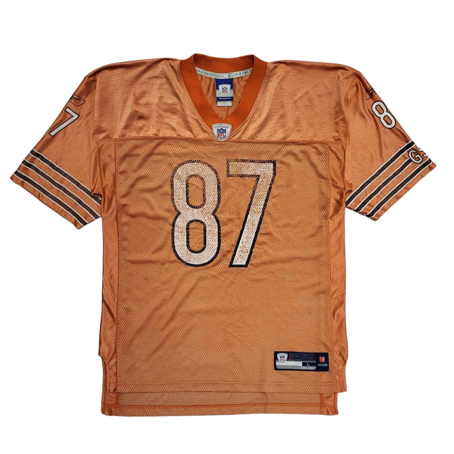 Reebok Orange No.87 Muhammad NFL American Football Jersey UK Men's Size L