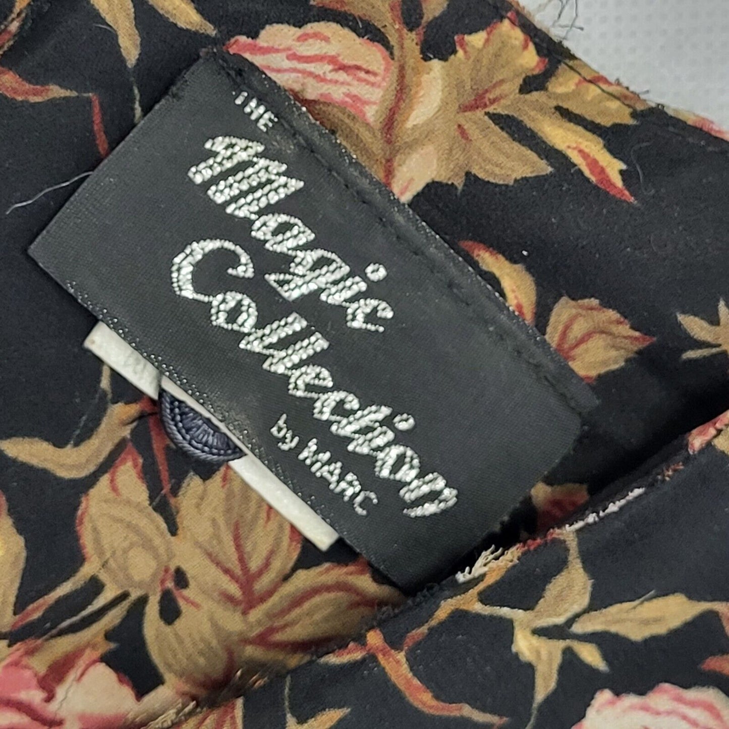 Magic Collection Black & Pink Floral Dress Women's UK14