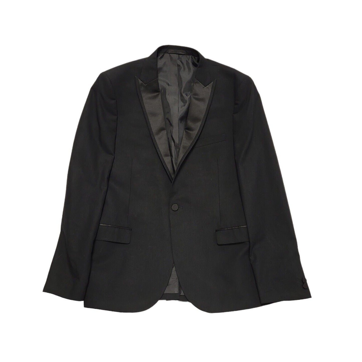 Moss London Black Y2k Blazer Suit Jacket Uk Men's Size Large 42"