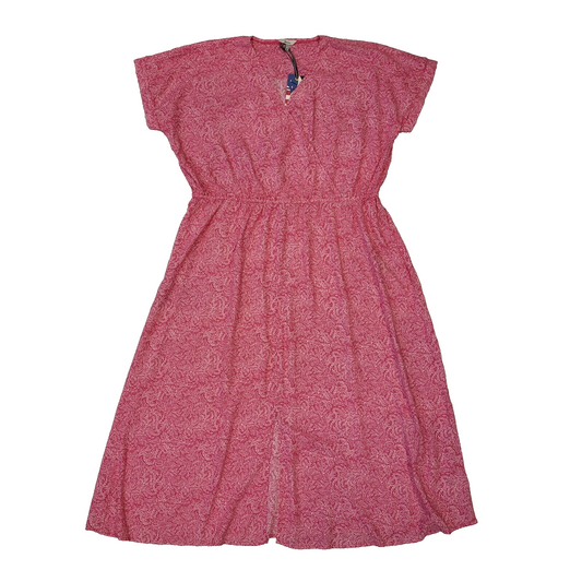 Joules Vintage Y2K  Pink Short Sleeve Daywear Dress UK Women's Size 24 Bnwt