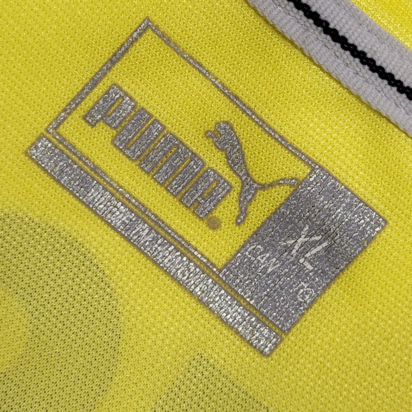 Lazio Puma S.S Crespo 2001 Yellow & Blue Away Football Shirt UK Men's Size XL