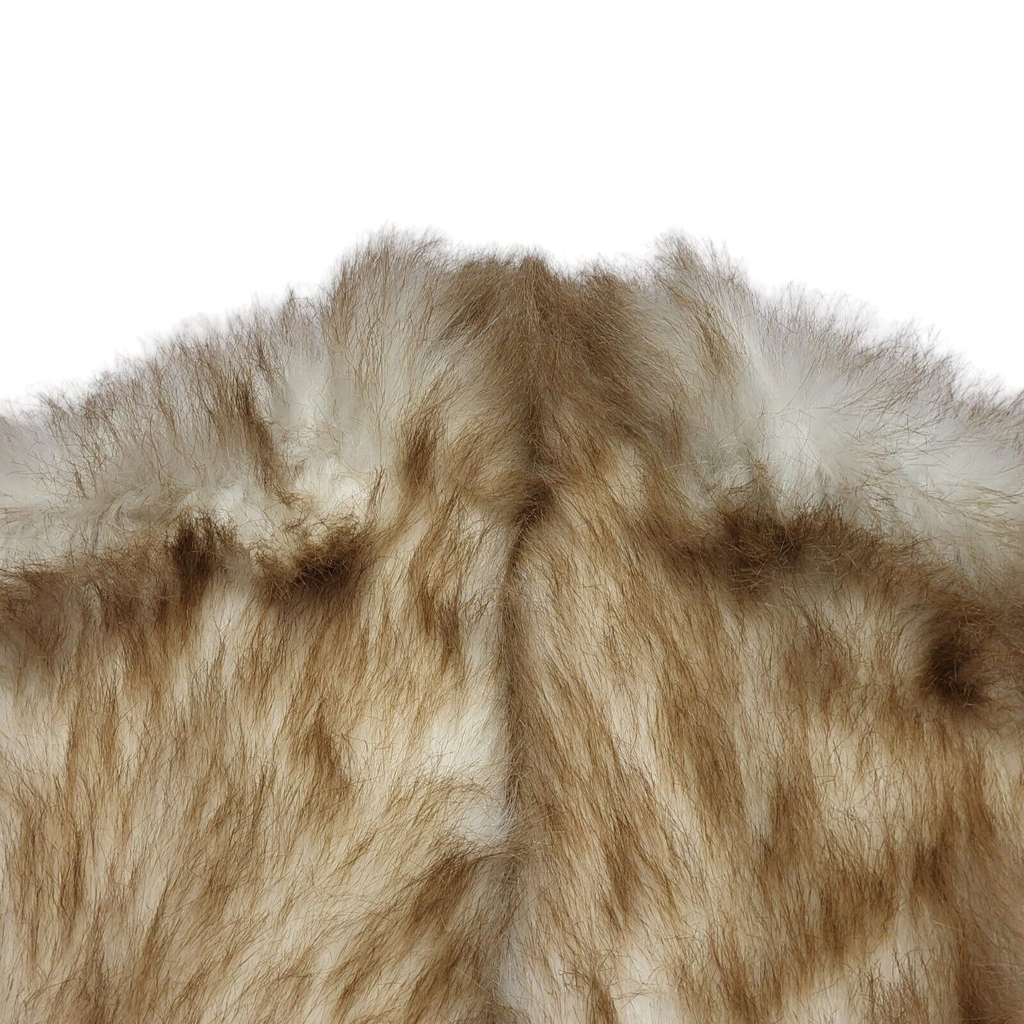 70s Vintage Glenn Models Beige Faux Fur Trim Gilet Uk Women's Size 18