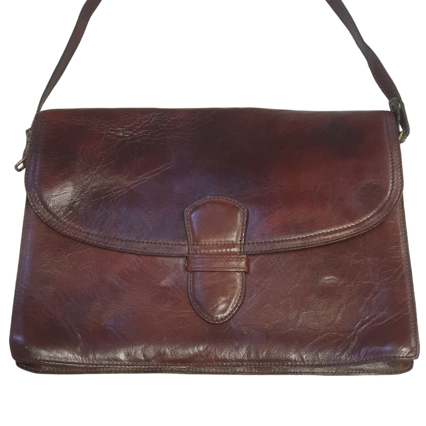 Three Bags Of Finland Vintage 90s Leather Shoulder Bag Laukku Varkaus 14" x 10"