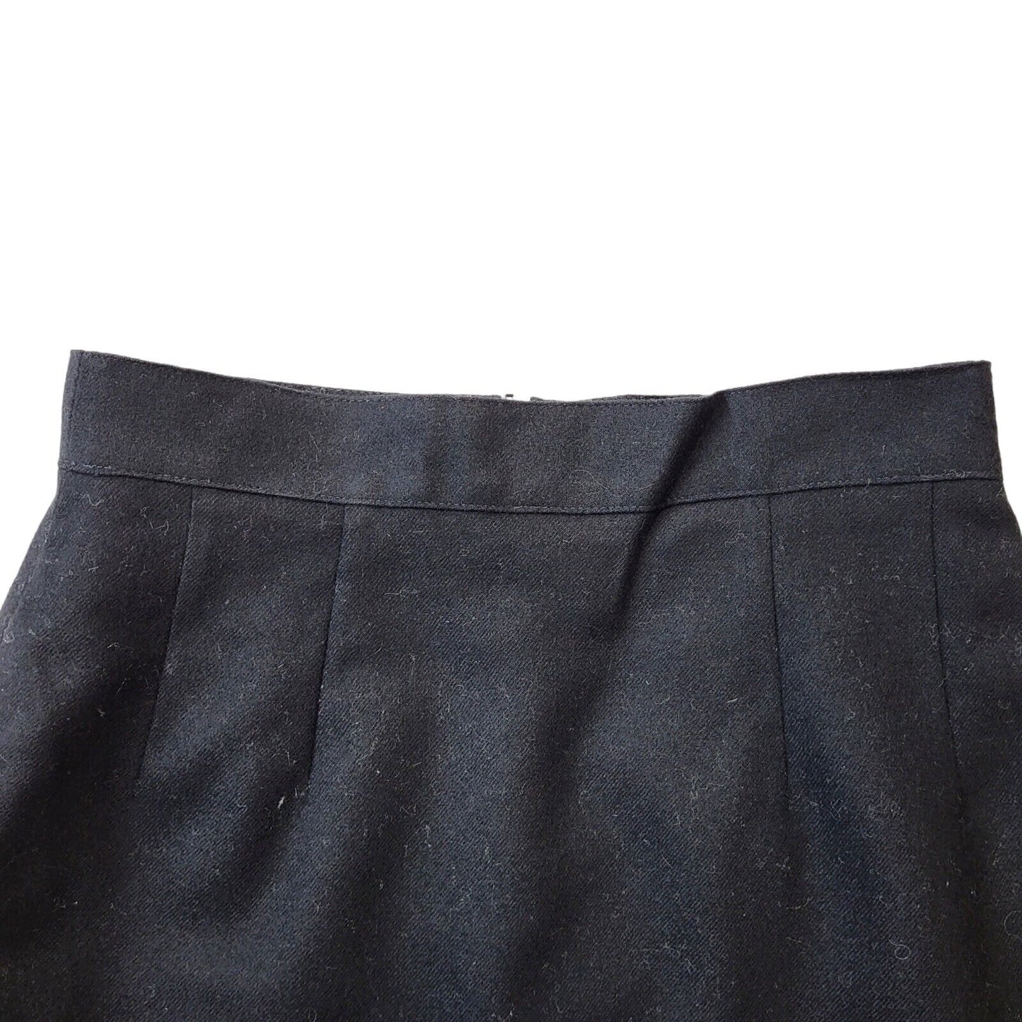80's Vintage Black High Waisted Mini Skirt Women's Size 12 EU 36 W 28