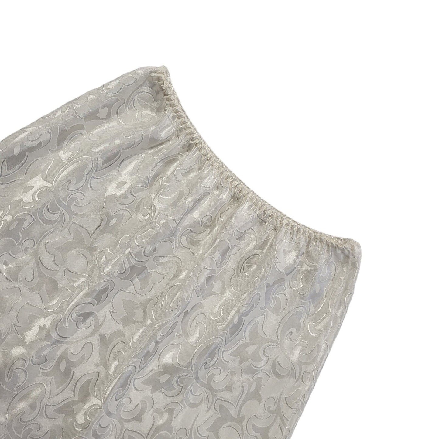 Vintage 80's Cream Slip Skirt Lace Trim Womens UK 10 W28