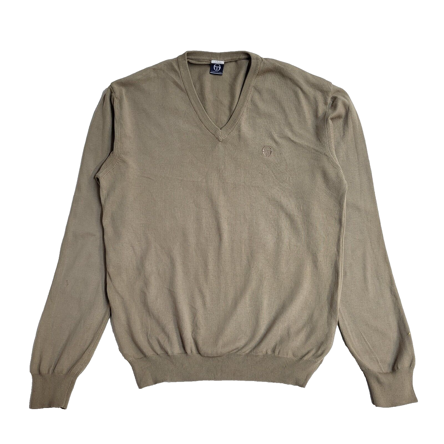 Sergio Tacchini Vintage 90's Beige Jumper UK Men's Size Small