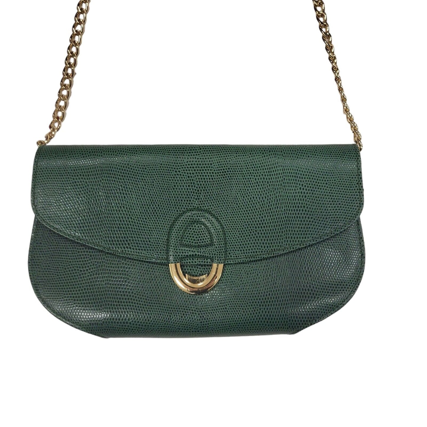 Jafferjees Green Leather Small Shoulder Bag Uk Women's Size  10" x 6"