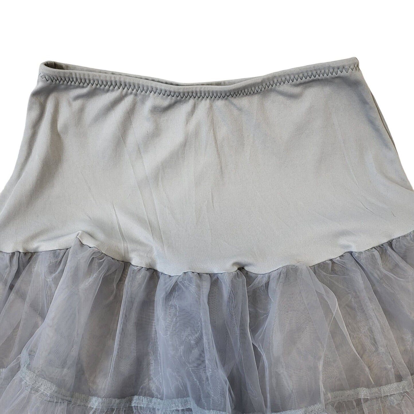 80s Vintage Grey Nylon Under Skirt Women's Size 14 W32