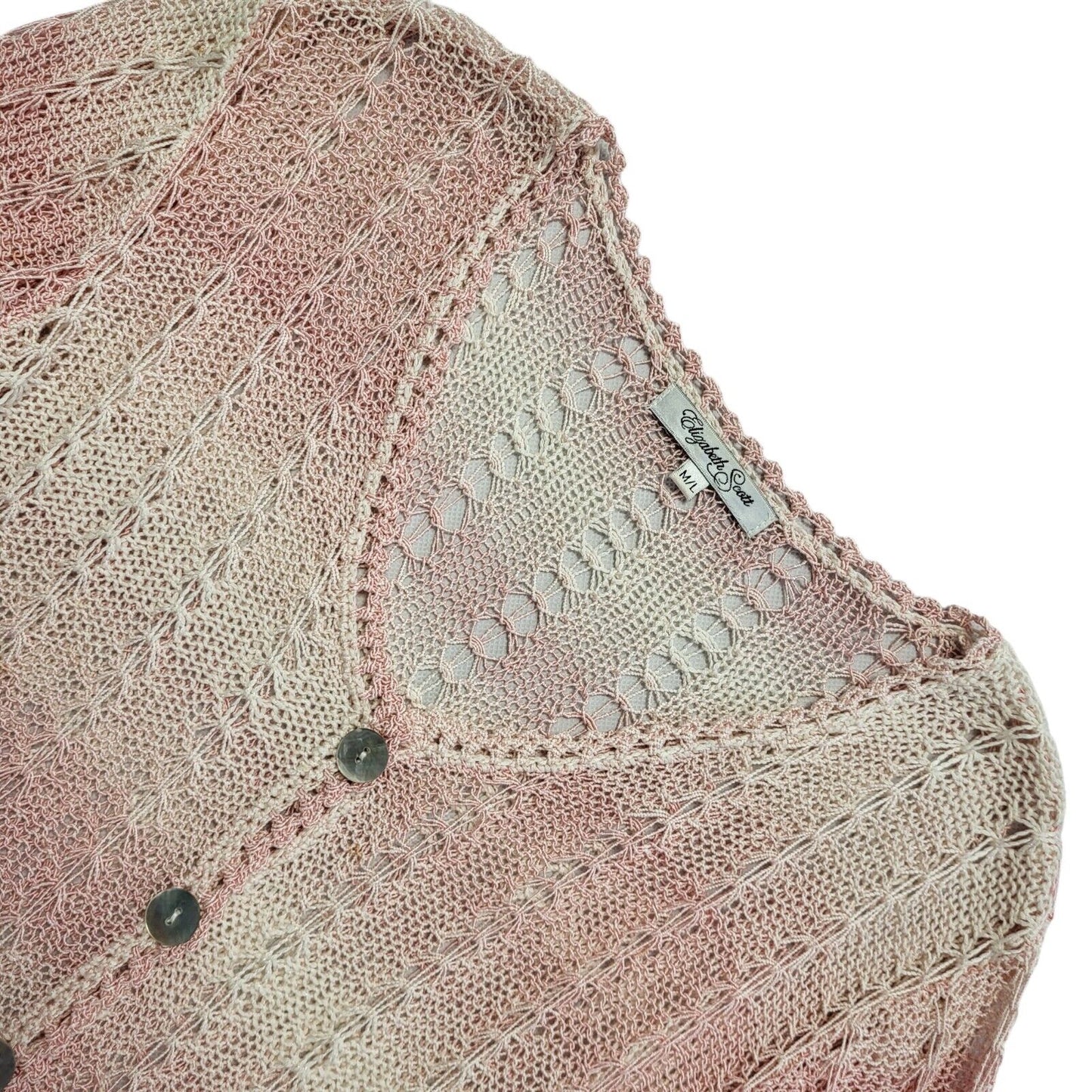 Elizabeth Scott 90s Vintage Pink Button Cardigan Uk Women's Size M/L