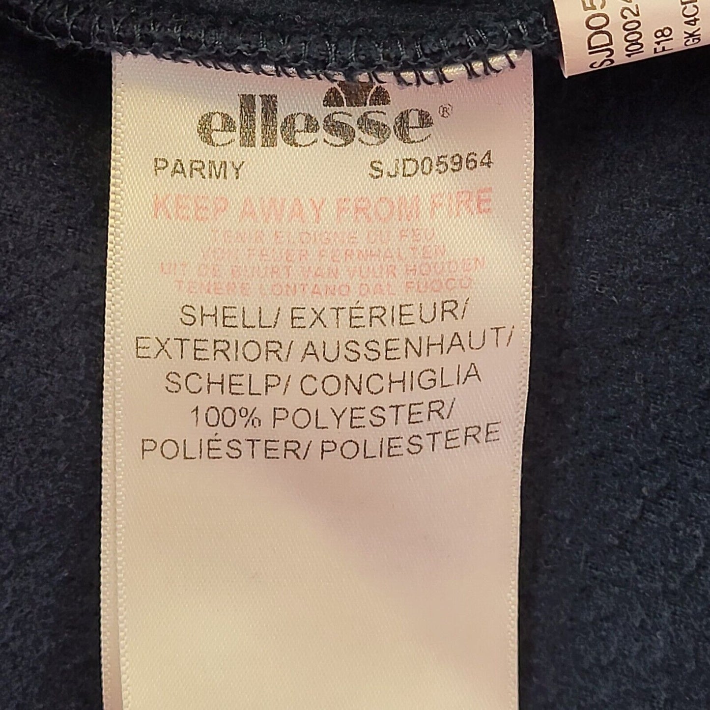 Ellesse Navy Blue & Red Cropped Sports Fleece Women's 4 XXS