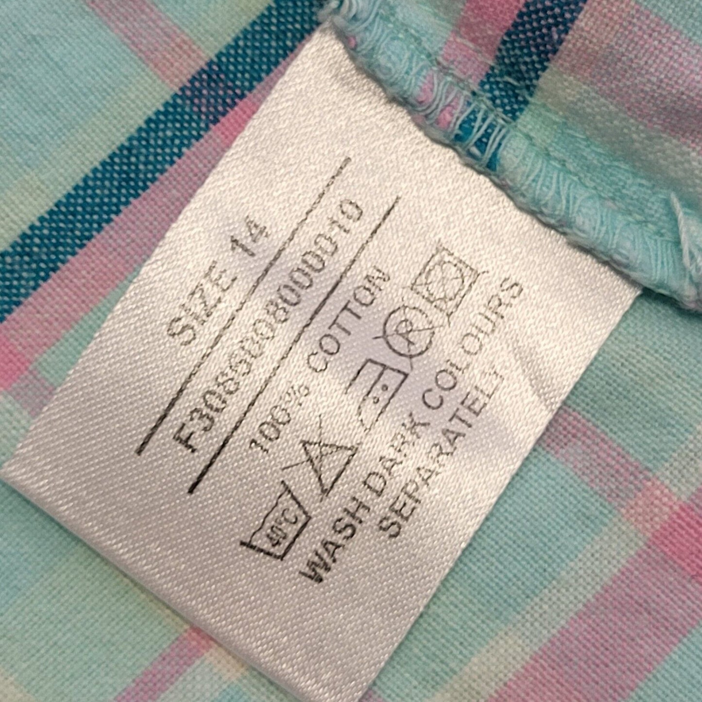 Joie De Vivre Vintage 90's Blue & Pink Checked A-Line Skirt Womens UK 14 W32