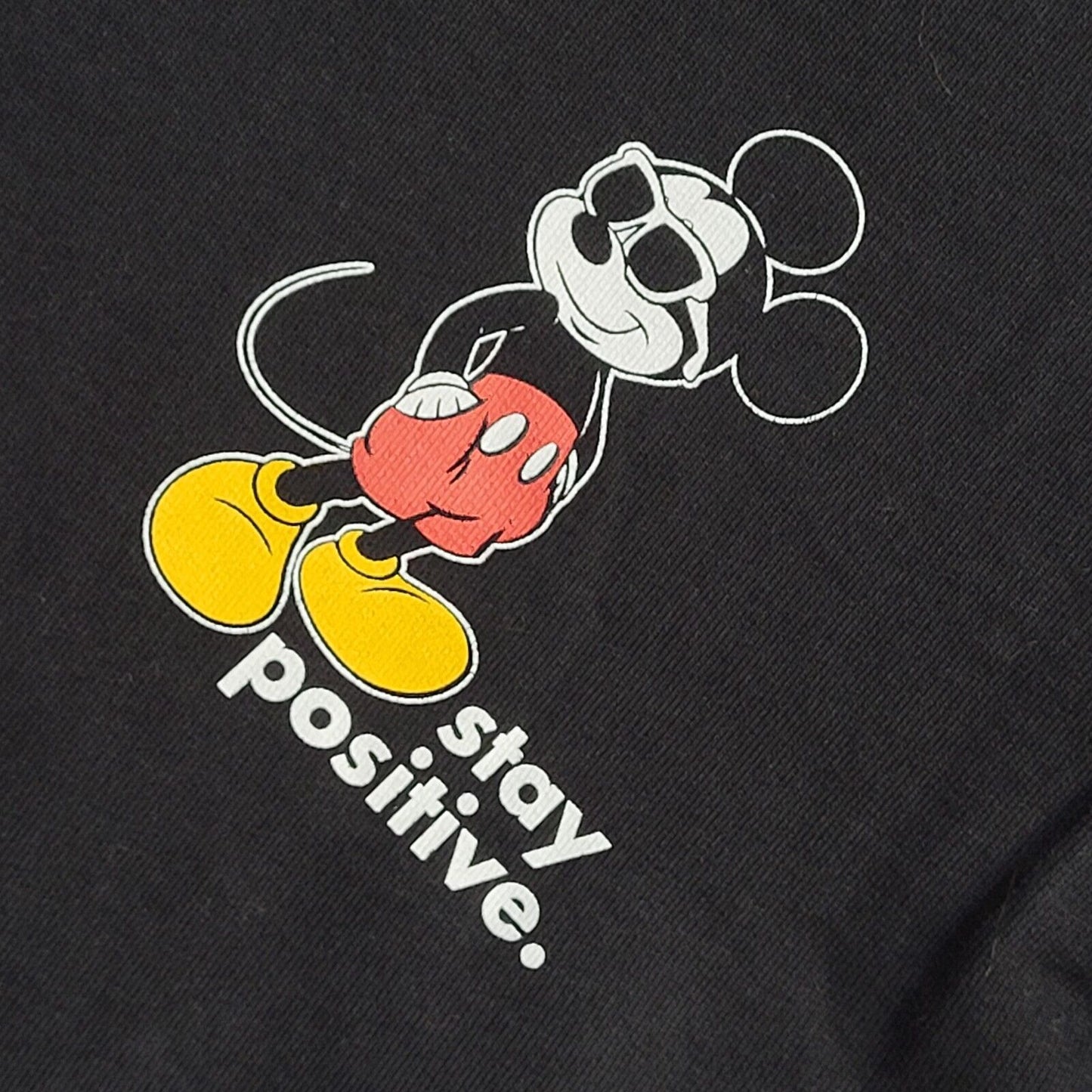 Mickey & Friends Black Pullover Over-sized Sweatshirt Hoodie UK Women's Size XL