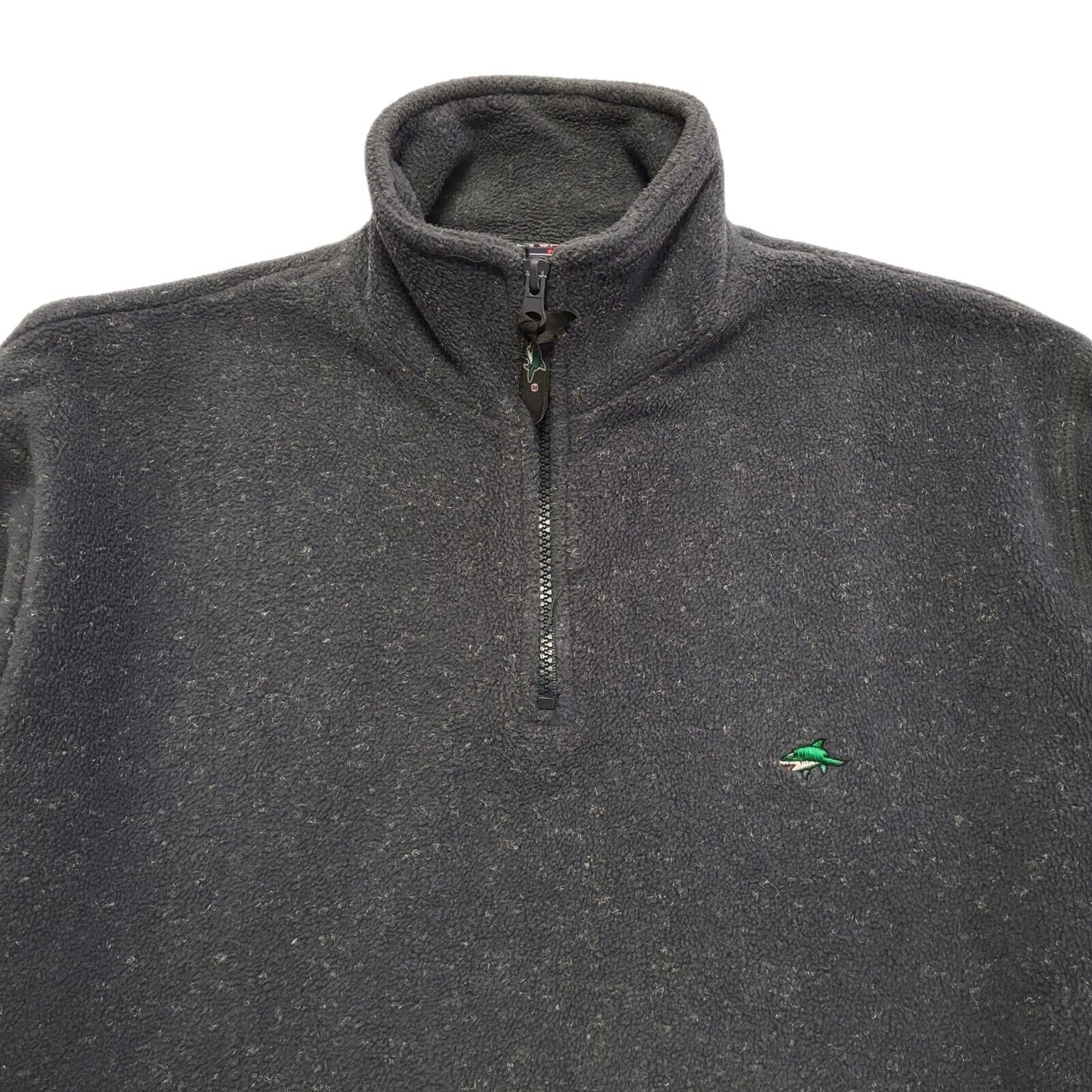 Le Shark 80s Vintage Grey 1/4 Zip Fleece Base Layer Uk Men's Size Medium
