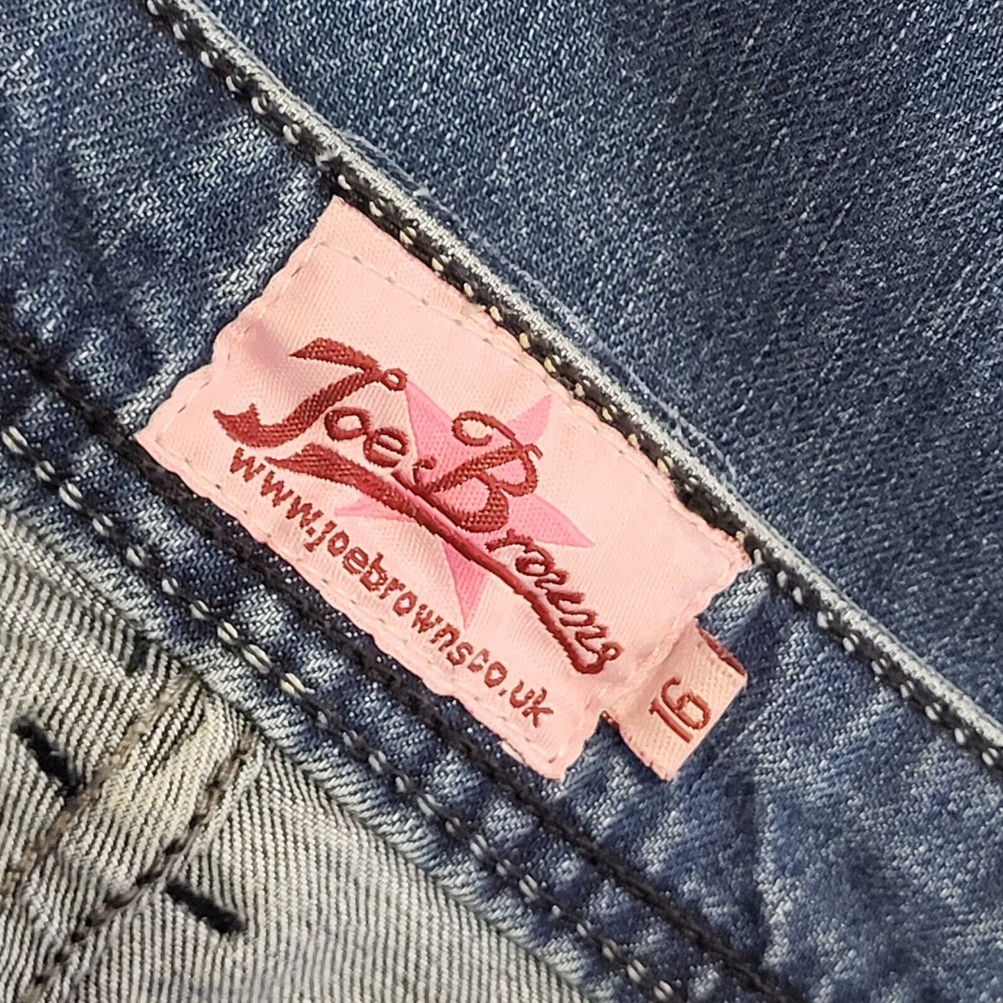 Joe Browns Vintage Y2k Dark Blue Flared Denim Jeans Women's Size 16 W34 L31