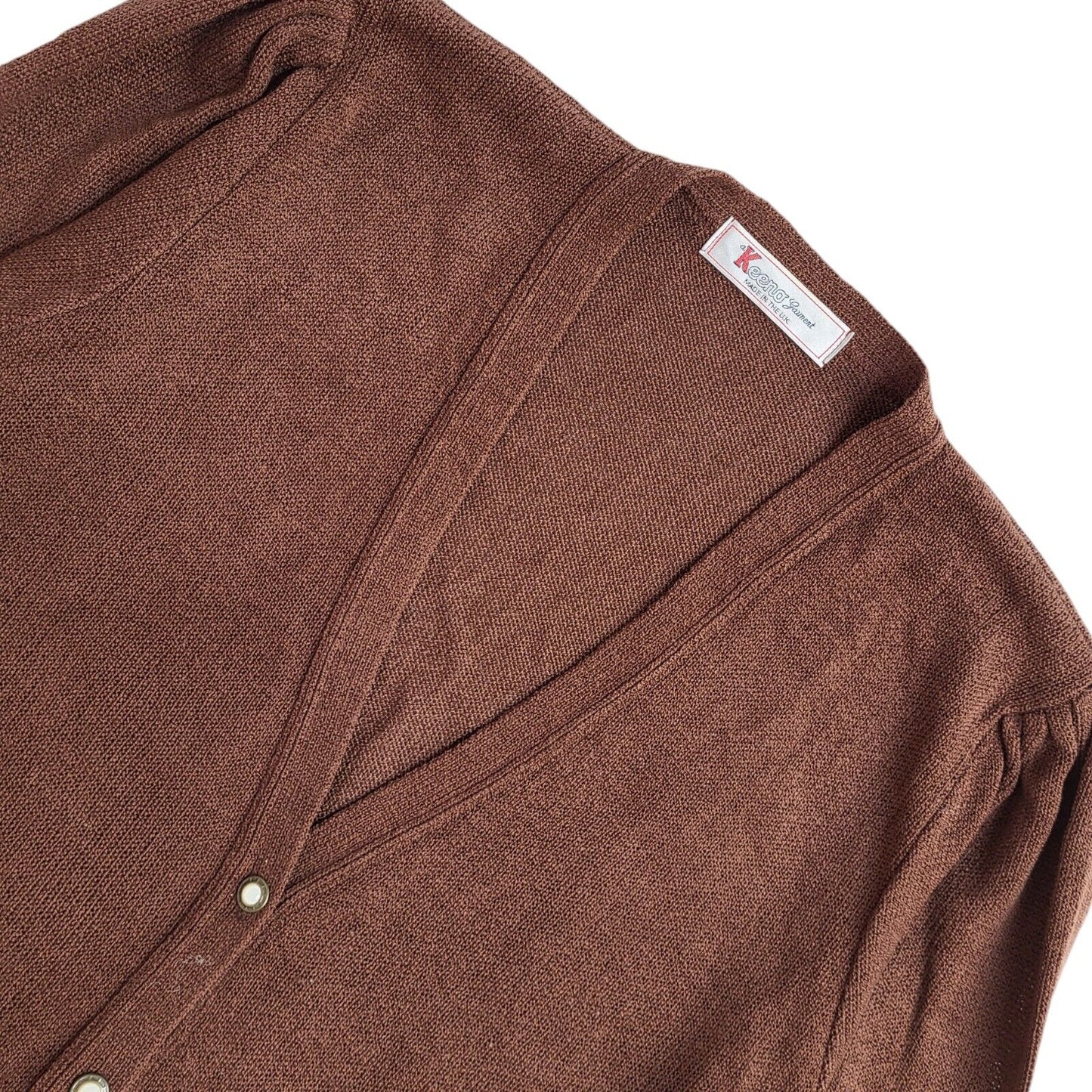 Keena Burgundy Vintage 90's Button Front Cardigan UK Women's Size 16