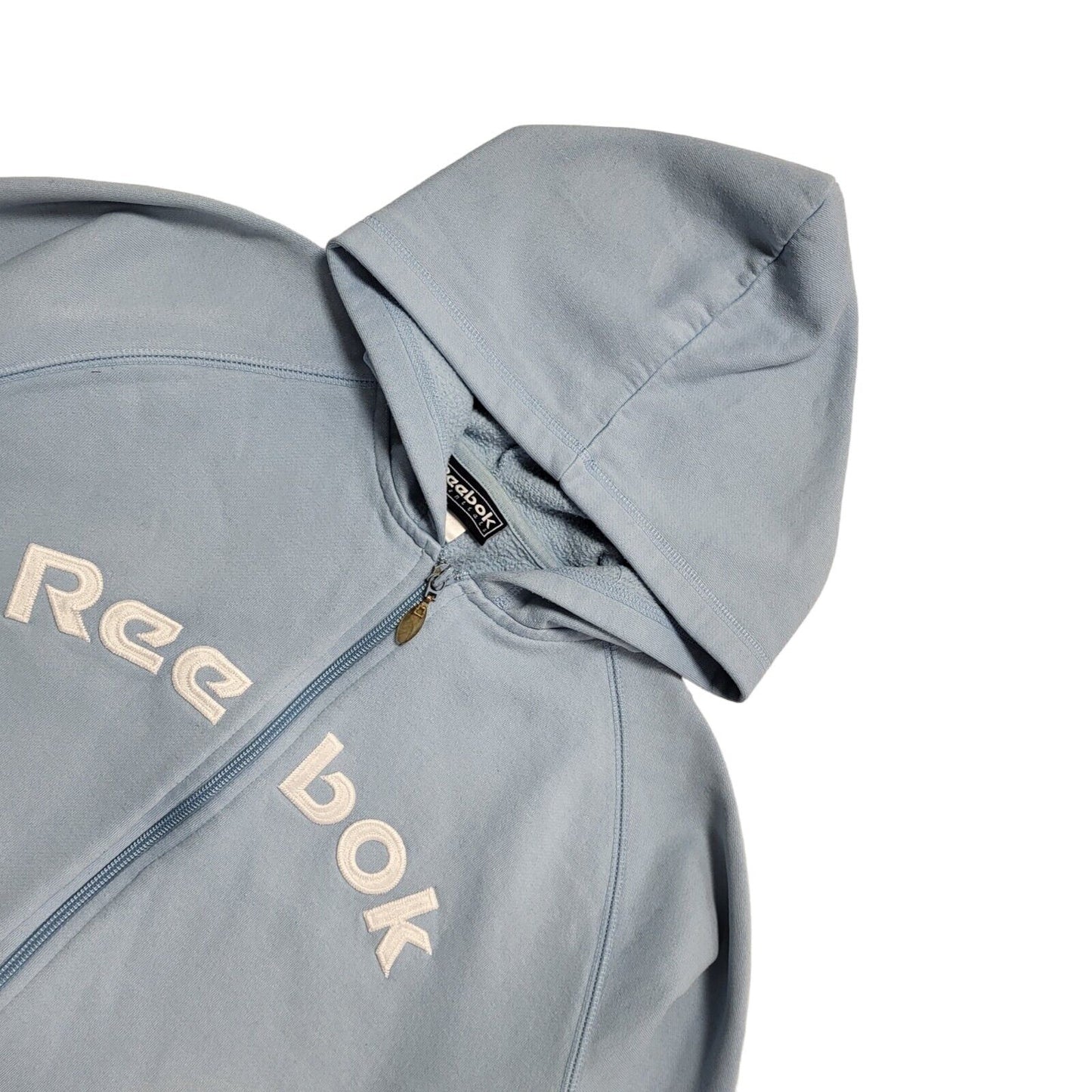 Reebok Light Blue Zipped Sweatshirt Hoodie Uk Women's Size 14