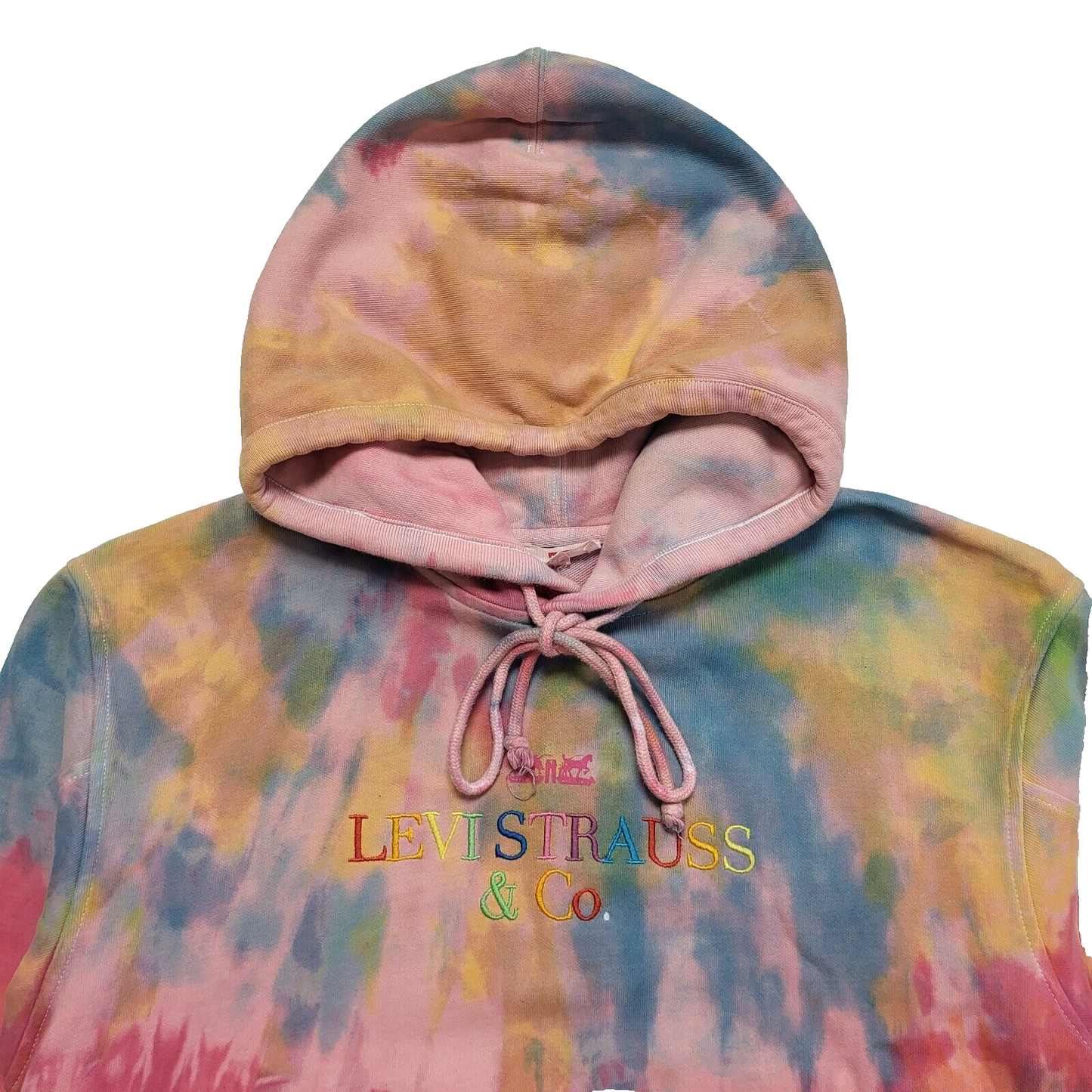 Levi's Vintage 90's Tie-Dye Pullover Drawstring Hoodie Womens UK Size XXS