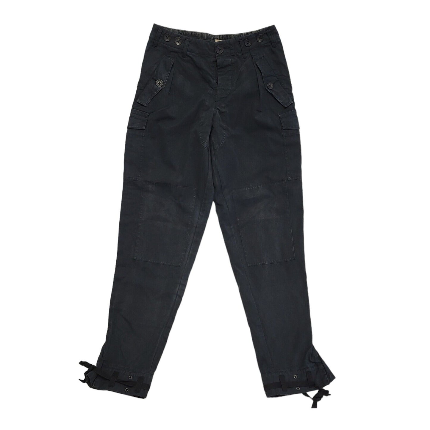 DKNY Jeans Black Tapered Leg Cargo Trousers Women's Size 10 W28 L30