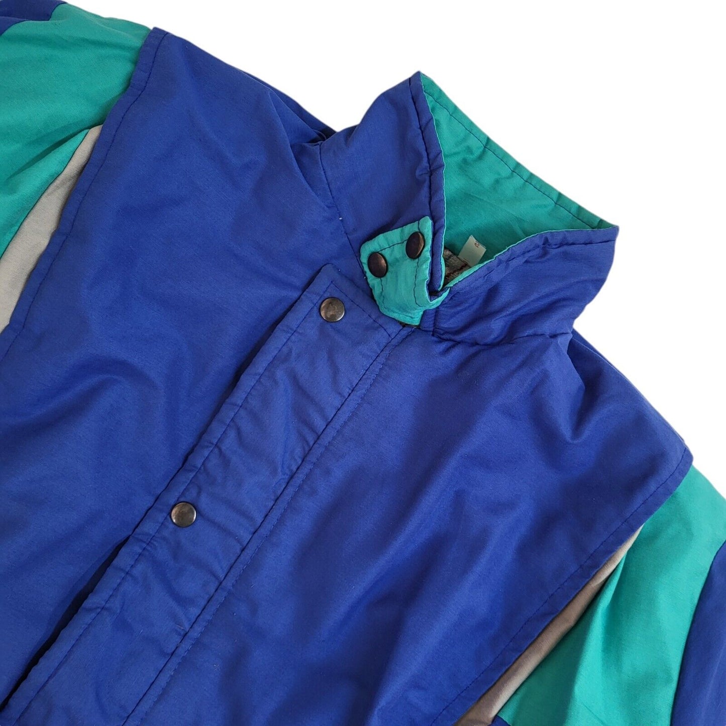 Vintage 90's Blue Zip & Snap Jacket UK Men's Size Small