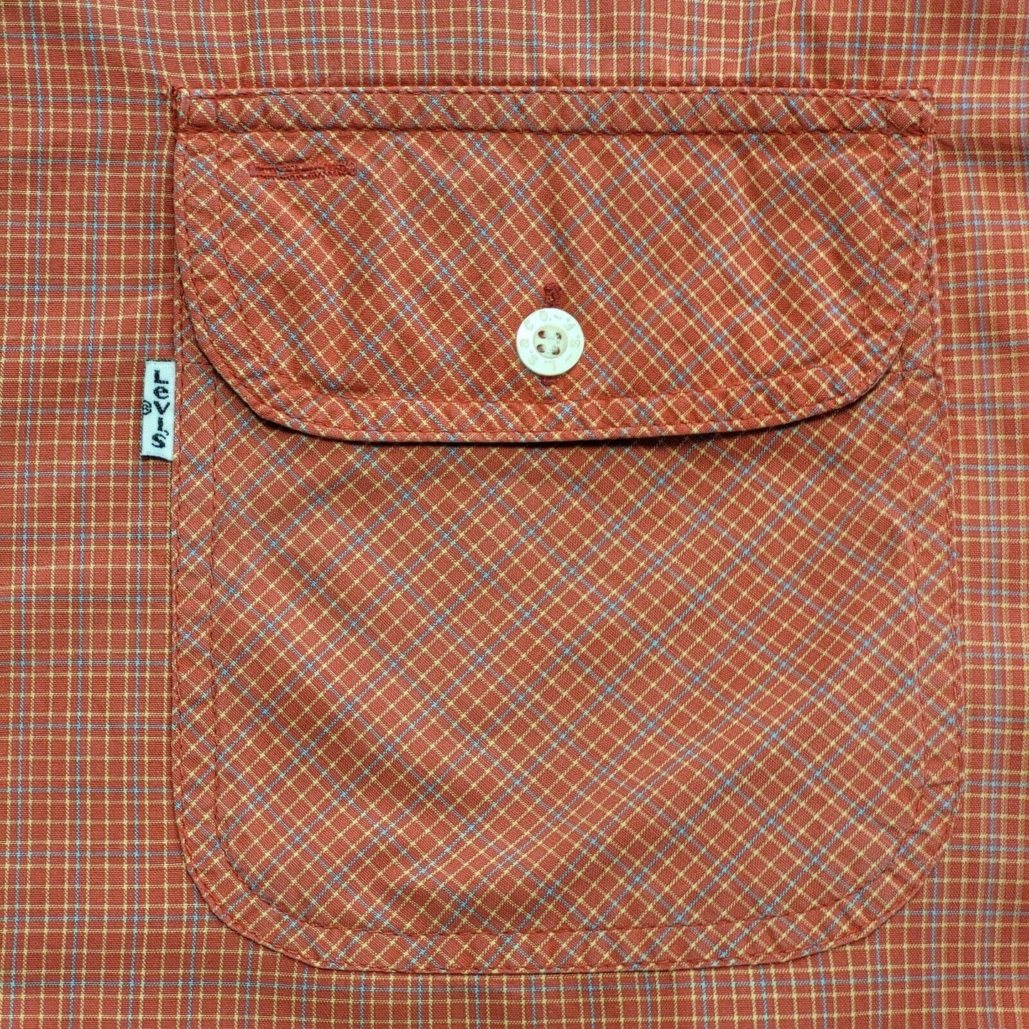 Levi's 90's Red Check Long Sleeve Shirt Uk Men's UK XL