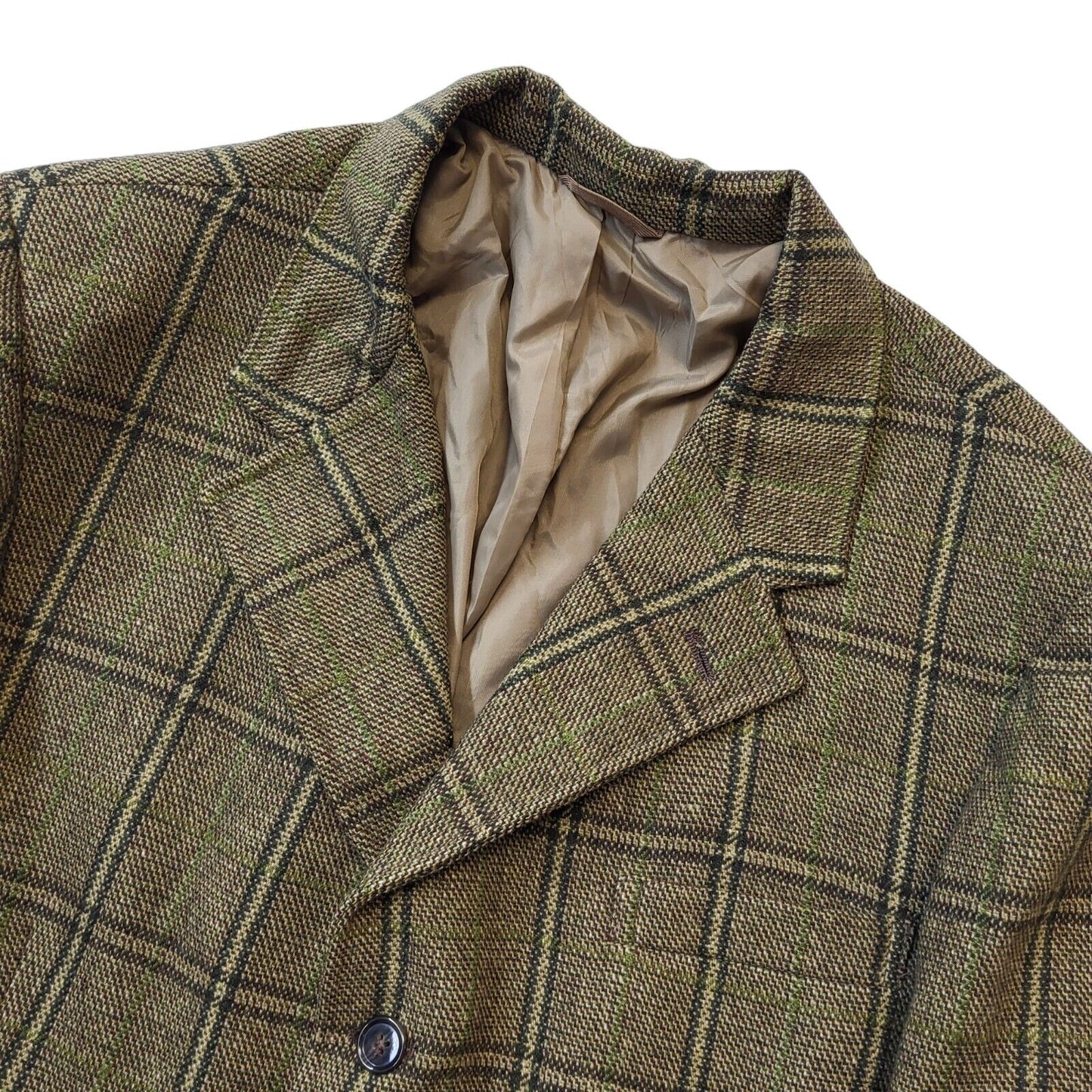 West Of England Vintage 70s Green Wool Blazer Suit Jacket Men's Size M