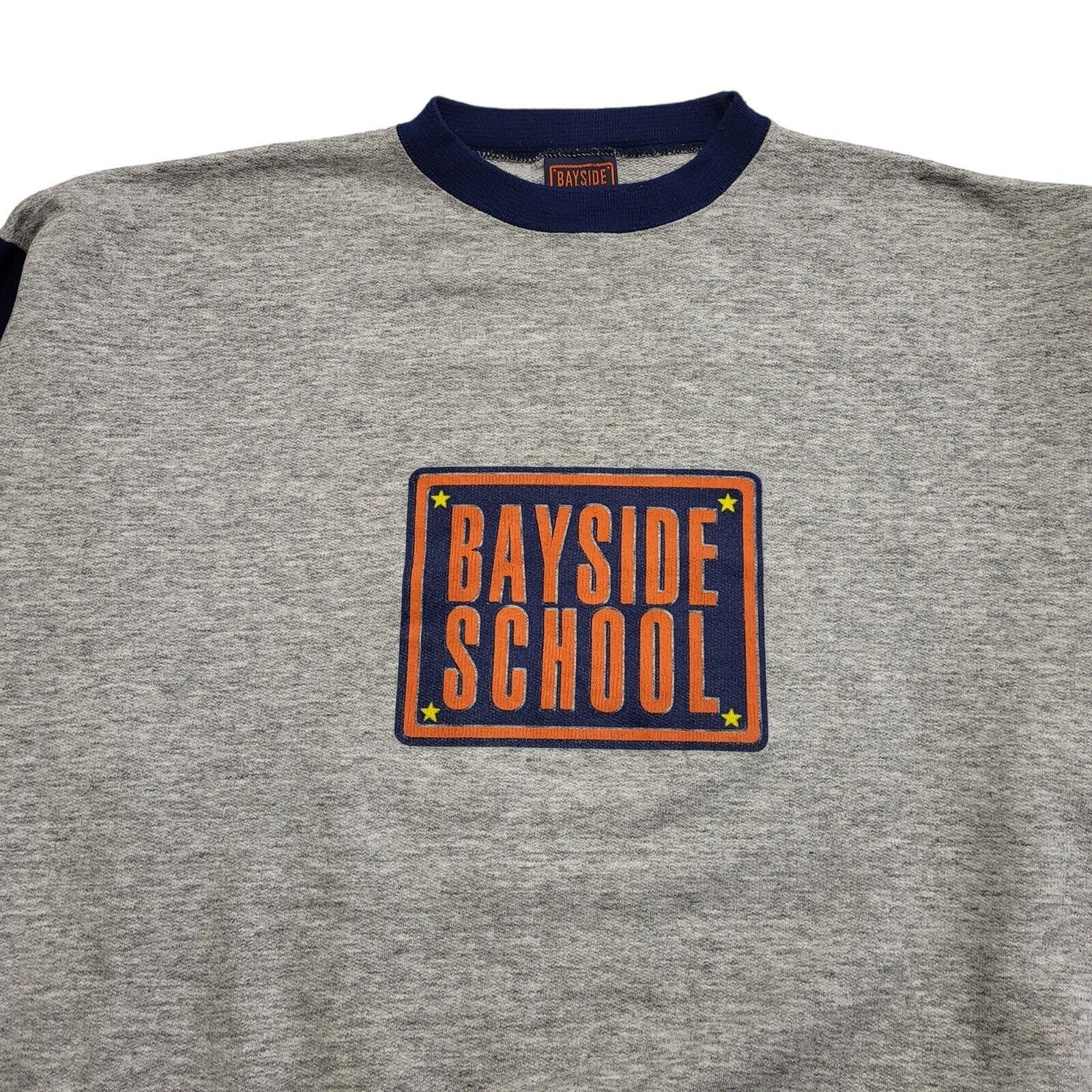Bayside School Yomo Grey & Blue 90's Sweatshirt Uk Men's UK Size XL