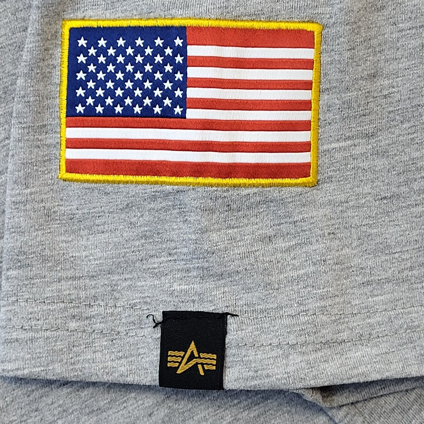 Alpha Industries Grey Nasa Crew Neck T-Shirt Men's UK Size Small