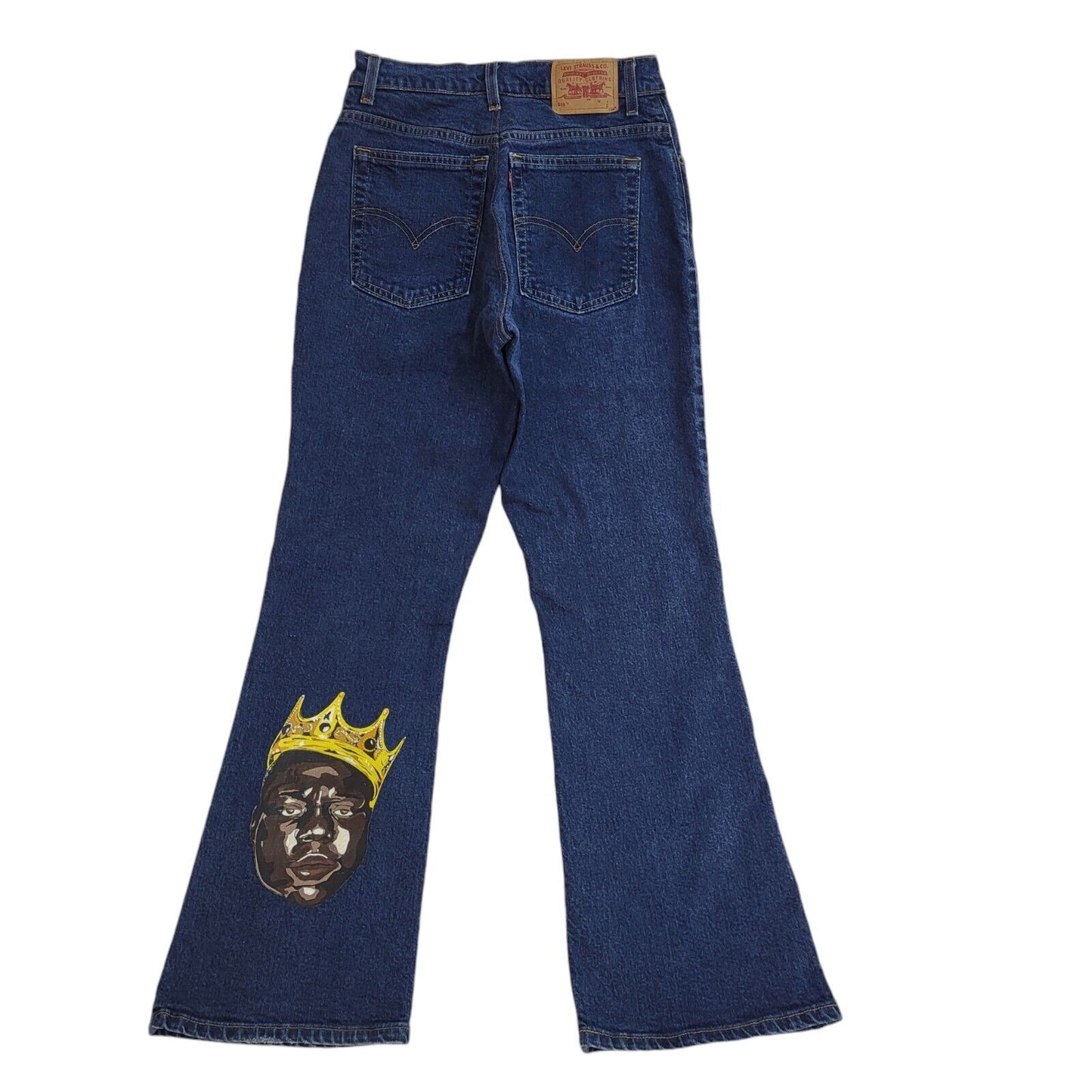 Levi's 515 90s Dark Blue Bootcut Denim Jeans Uk Women's Size S W26 L30